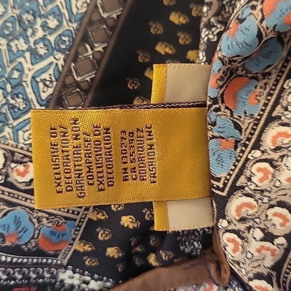 WRANGLER Faux Suede Floral Handkerchief Lace-up Sleeveless Slip Western Top - Picture 8 of 9